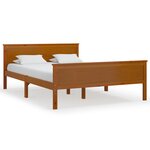 vidaXL Cadre de lit Marron miel Bois de pin massif 160x200 cm