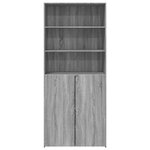 vidaXL Buffet haut sonoma gris 80x42 5x185 cm bois d'ingénierie