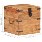 vidaXL Coffre 40x40x40 cm Bois d'acacia solide