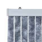 vidaXL Rideau anti-mouches argenté 100x230 cm chenille