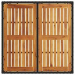 vidaXL Table de jardin et dessus en bois d'acacia noir résine tressée