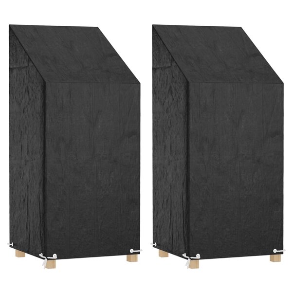 vidaXL Housses de chaise de jardin 2 Pièces 8 œillets 65x65x110/150 cm PE