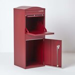 Boîte à colis incurvée 1 porte Large Bordeaux Acier galvanisé SMART PARCEL BOX®
