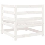 vidaXL Salon de jardin 6 Pièces blanc bois de pin massif
