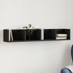 vidaXL Armoire murale noir 99x18x16 5 cm bois d'ingénierie