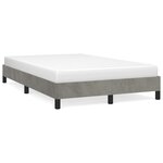 vidaXL Cadre de lit gris clair 120x190 cm velours