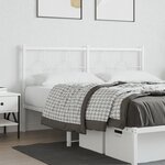 vidaXL Tête de lit métal blanc 160 cm