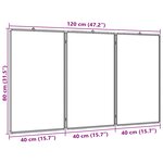 vidaXL Tableau blanc magnétique pliable 120x80x1 7 cm aluminium
