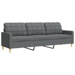 vidaXL Ensemble de canapés 3 Pièces repose-pied et coussins décoratifs