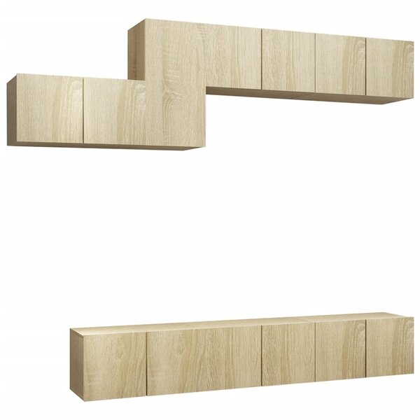 vidaXL Ensemble de meubles TV 7 Pièces Chêne sonoma Bois d'ingénierie