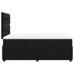 vidaXL Sommier à lattes de lit avec matelas noir 120x190 cm velours