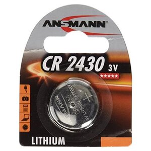 Blister de 1 pile bouton lithium CR2430 3 volt ANSMANN