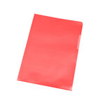 Pochette coin q-connect polypropylène grainé économique 12/100e coloris rouge transparent boîte 100 unités