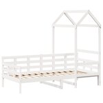 vidaXL Lit de jour avec toit blanc 80x200 cm bois de pin massif