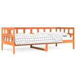 vidaXL Lit de jour sans matelas cire marron 80x200 cm bois pin massif