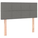 vidaXL Sommier à lattes de lit avec matelas gris foncé 120x190cm tissu