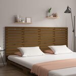 vidaXL Tête de lit murale Marron miel 166x3x91 5 cm Bois massif de pin