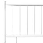 vidaXL Cadre de lit sans matelas blanc métal 100x200 cm