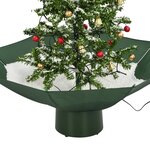 vidaXL Arbre de Noël neigeux avec base de parapluie Vert 75 cm