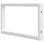 vidaXL Supports d'étagères pour lavabo 2 Pièces blanc rectangulaire acier