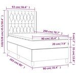 vidaXL Sommier à lattes de lit avec matelas Marron foncé 90x200 cm