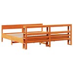 vidaXL Cadre de lit sans matelas cire marron 180x200cm bois pin massif