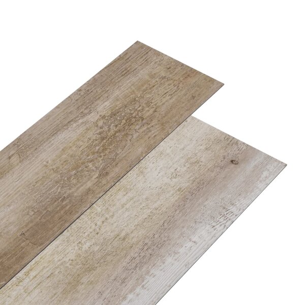 vidaXL Dalles de plancher PVC 5 02 m² 2mm autoadhésif délavage de bois
