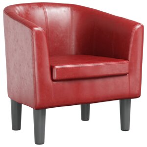 vidaXL Fauteuil cabriolet rouge bordeaux similicuir
