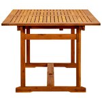 vidaXL Table à dîner de jardin (150-200)x100x75cm Bois d'acacia massif