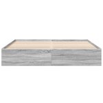 vidaXL Cadre de lit sonoma gris 200x200 cm bois d'ingénierie