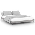 vidaXL Cadre de lit sonoma gris 120x200 cm bois d'ingénierie