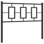 vidaXL Tête de lit métal noir 107 cm