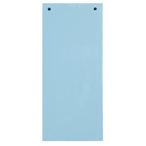 Paquet 100 Fiches Intercalaires Horizontales Unies Perforées - 105x240mm - Bleu Clair - Exacompta