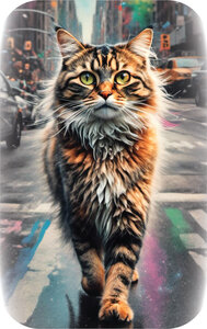ORANGE AMERICAN SHORTHAIR IN NEW YORK Cats in the City Premium Cast Bar 100g Argent