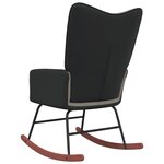 vidaXL Chaise à bascule Gris clair Velours et PVC