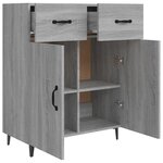 vidaXL Buffet sonoma gris 69 5x34x90 cm bois d'ingénierie