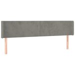 vidaXL Tête de lit à LED Gris clair 163x16x78/88 cm Velours