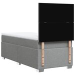 vidaXL Sommier à lattes de lit et matelas Gris clair 90x190 cm Tissu