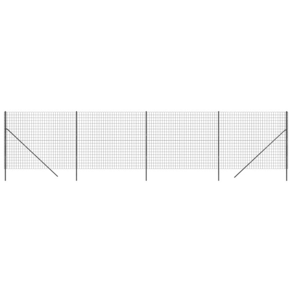 vidaXL Clôture en treillis métallique anthracite 1 6x10 m