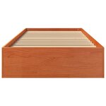 vidaXL Cadre de lit sans matelas cire marron 90x190 cm bois pin massif