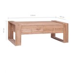 vidaXL Table basse 110x60x40 cm Bois de teck massif