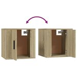 vidaXL Meubles TV muraux 2 Pièces Chêne sonoma 40x34 5x40 cm