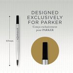 Recharge rollerball Z41 Pointe Moyenne 0 7 mm Noire x 6 PARKER