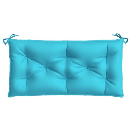 vidaXL Coussin de banc de jardin turquoise 110x50x7 cm tissu