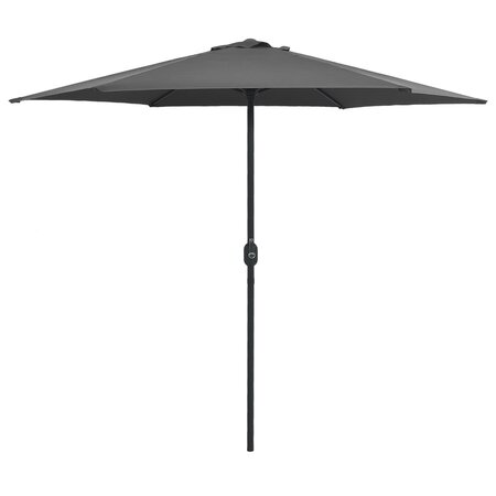 vidaXL Parasol d'extérieur et mât en aluminium 270x246 cm Anthracite