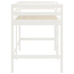 vidaXL Lit mezzanine enfants échelle blanc 90x190 cm bois pin massif