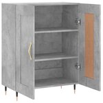 vidaXL Buffet gris béton 69 5x34x90 cm bois d'ingénierie