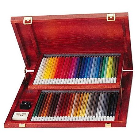 Coffret bois de 60 Crayon de couleur Fusain Pastel CarbOthello + 1 taille crayons + 1... STABILO