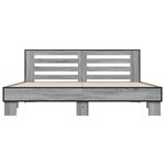 vidaXL Cadre de lit sonoma gris 200x200 cm bois d'ingénierie et métal