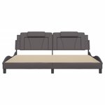 vidaXL Cadre de lit sans matelas gris 200x200 cm similicuir
